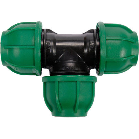 88865 FLO Racord in T cu compresie, egal 25mmx25mmx25mm