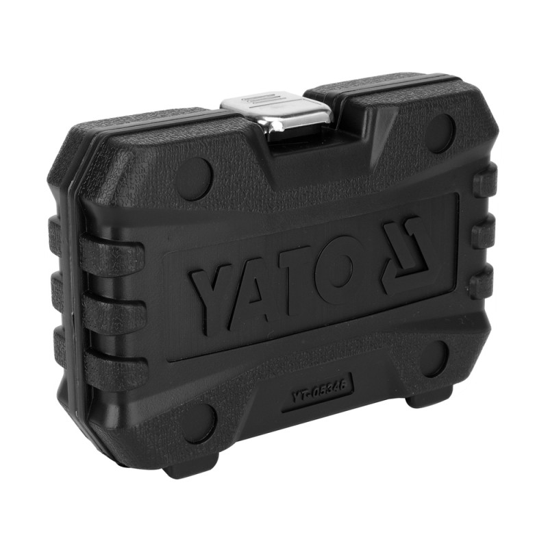 YT-05346 YATO Set chei tubulare pentru bujii, 18 piese, 1/4", 3/8", CrV