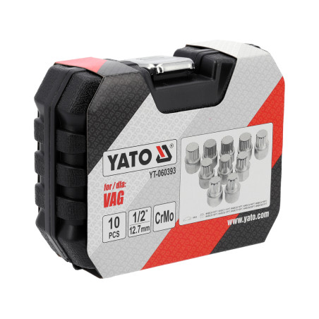 YT-060393 YATO Chei antifurt roti VAG, 1/2" (12.7 mm), 10 piese