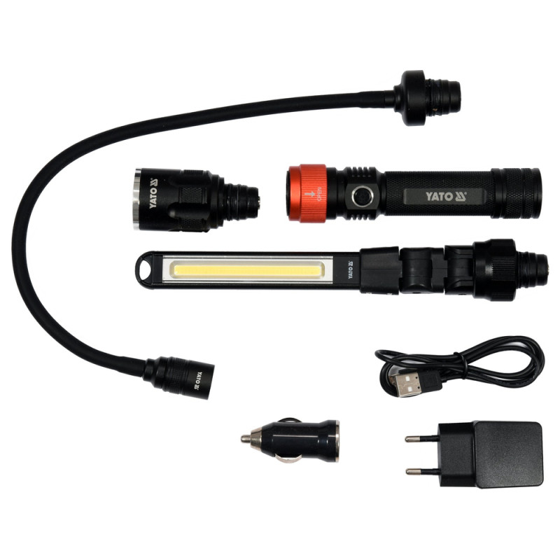YT-08521 YATO Lampa cu LED 3 IN 1, 380LM, LI-ION 3,7V 2200MAH, IP54