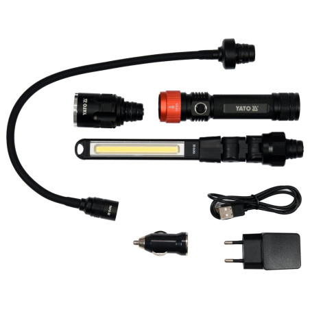 YT-08521 YATO Lampa cu LED 3 IN 1, 380LM, LI-ION 3,7V 2200MAH, IP54