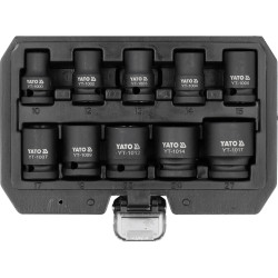 YT-10252 YATO Set 10 chei tubulare de impact 1/2", CrMo