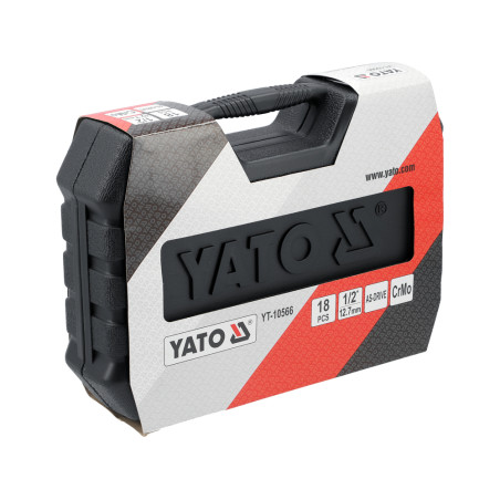 YT-10566 YATO Set 18 chei tubulare de impact 1/2", CrMo