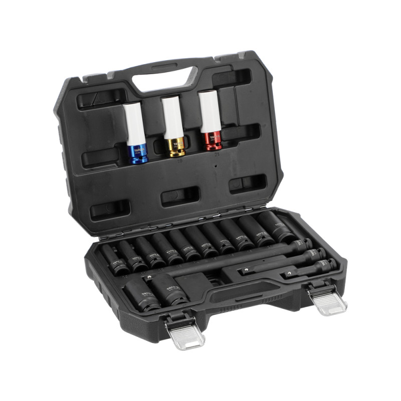 YT-10566 YATO Set 18 chei tubulare de impact 1/2", CrMo