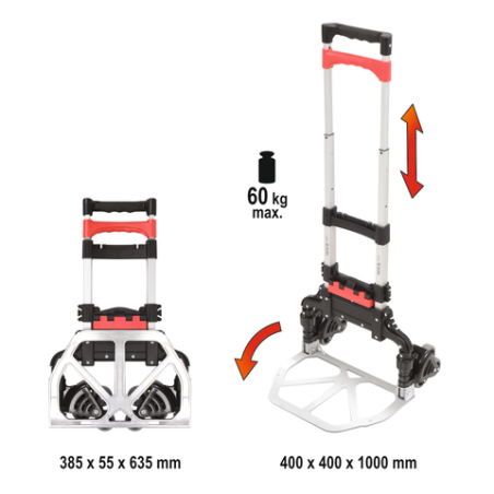 YT-37411 YATO Carucior pliabil 60 kg, pentru scari