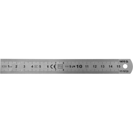 YT-70720 YATO Rigla otel inoxidabil, lungime 150 mm