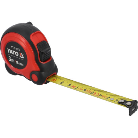 YT-71075 YATO Ruleta 3m x 16 mm, banda de otel
