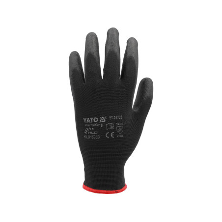 YT-74728 YATO Manusi de protectie din nylon, negre, marimea 8