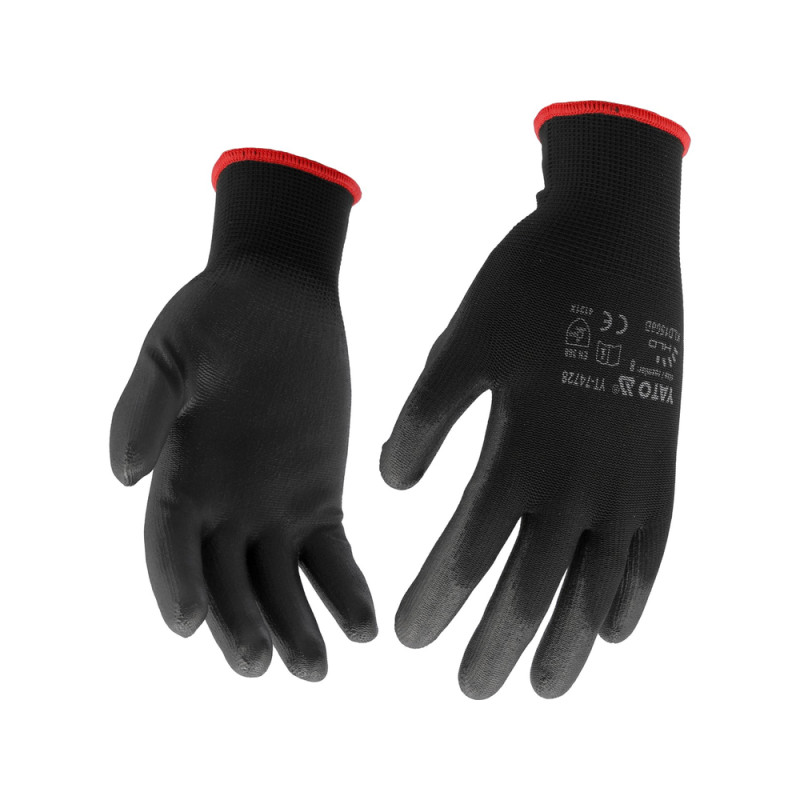YT-74728 YATO Manusi de protectie din nylon, negre, marimea 8