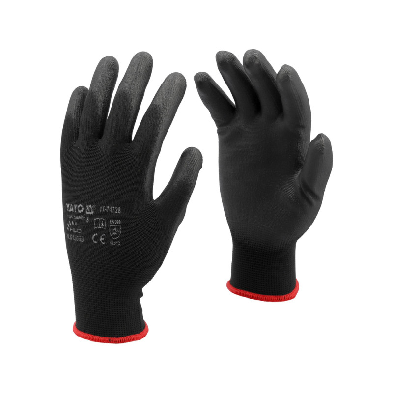 YT-74728 YATO Manusi de protectie din nylon, negre, marimea 8
