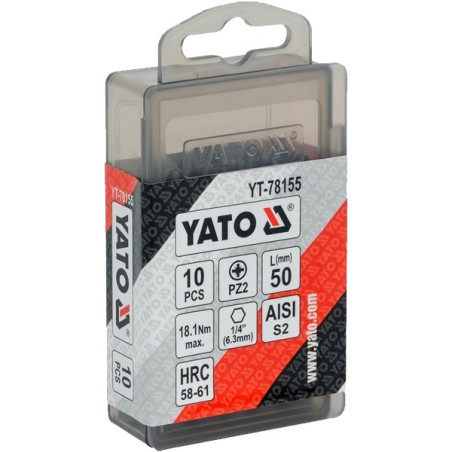 YT-78155 YATO Trusa 10 biti 1/4 x 50 mm PZ2