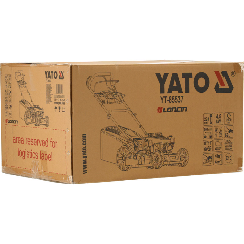 YT-85537 YATO Masina tuns iarba,benzina,autopropulsie,56cm,4.5kw,LONCIN