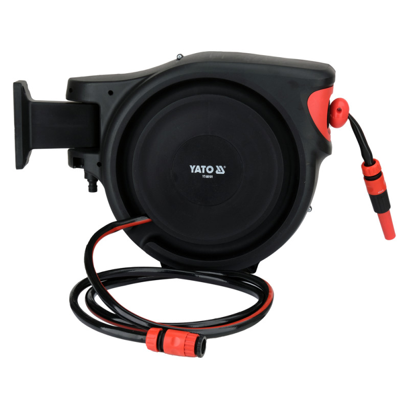 YT-90101 YATO Furtun de apa pe tambur automat, lungime 25 m