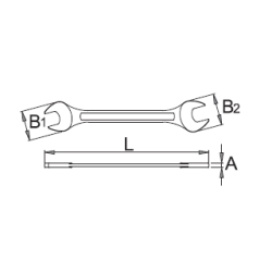600062 UNIOR Cheie fixa dubla 7x8.0 mm