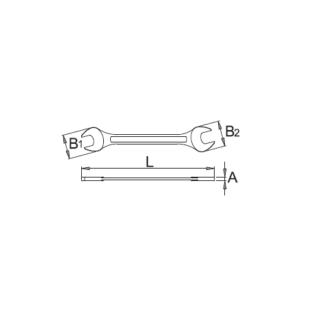 600084 UNIOR Cheie fixa dubla 17x22.0 mm