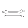 600096 UNIOR Cheie fixa dubla 27x29.0 mm