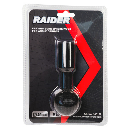 140152 RAIDER Freza sferica lemn ø40mm М14 pentru polizor unghiular