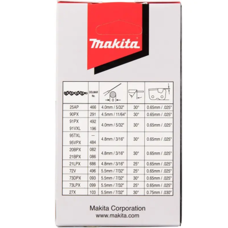 191G96-5 MAKITA Lant de schimb pentru fierastrau, lungime 25 cm, 1.3 mm, 1/4 inch, 60 eclise