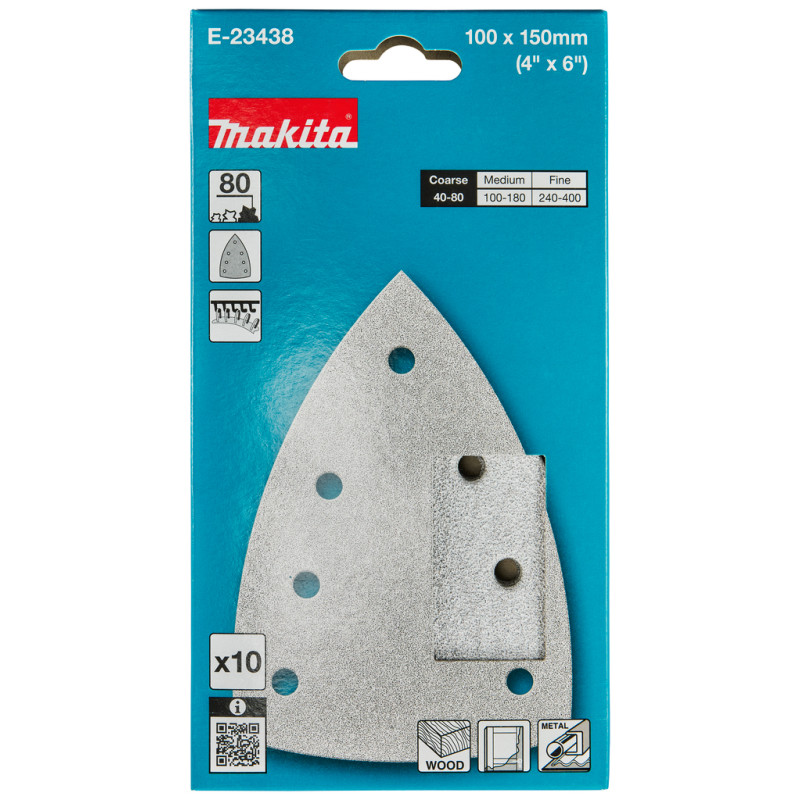 E-23438 MAKITA Hartie abraziva Delta 100x150mm G80