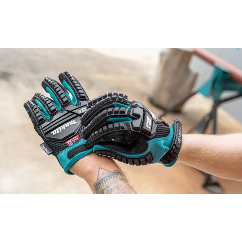 P-84470 MAKITA Manusi de lucru antivibratii, rezistente la impact, marimea L/9