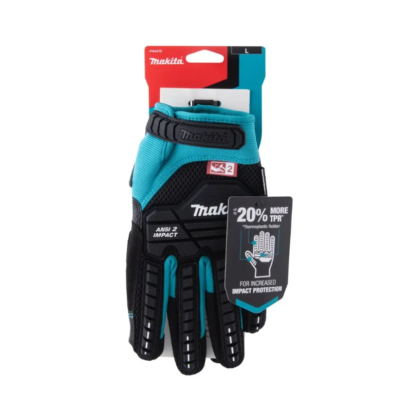 P-84470 MAKITA Manusi de lucru antivibratii, rezistente la impact, marimea L/9