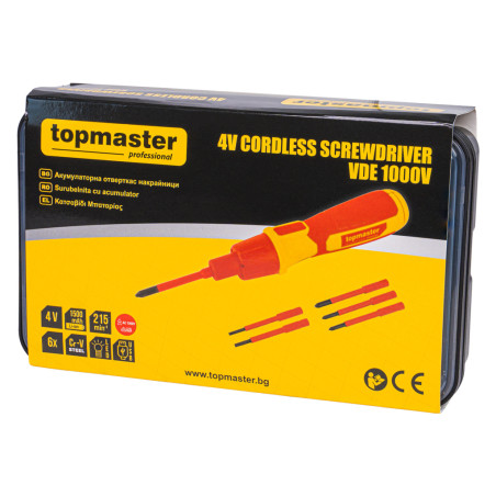 279921 TopMasterPro Surubelnita cu acumulator mandrina hex,4V,1.5Ah,VDE