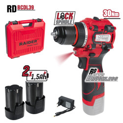 030189 RAIDER RD-BCDL39 Masina de gaurit si insurubat cu acumulator Li-Ion 16V 2x1.5Ah, motor fara perii