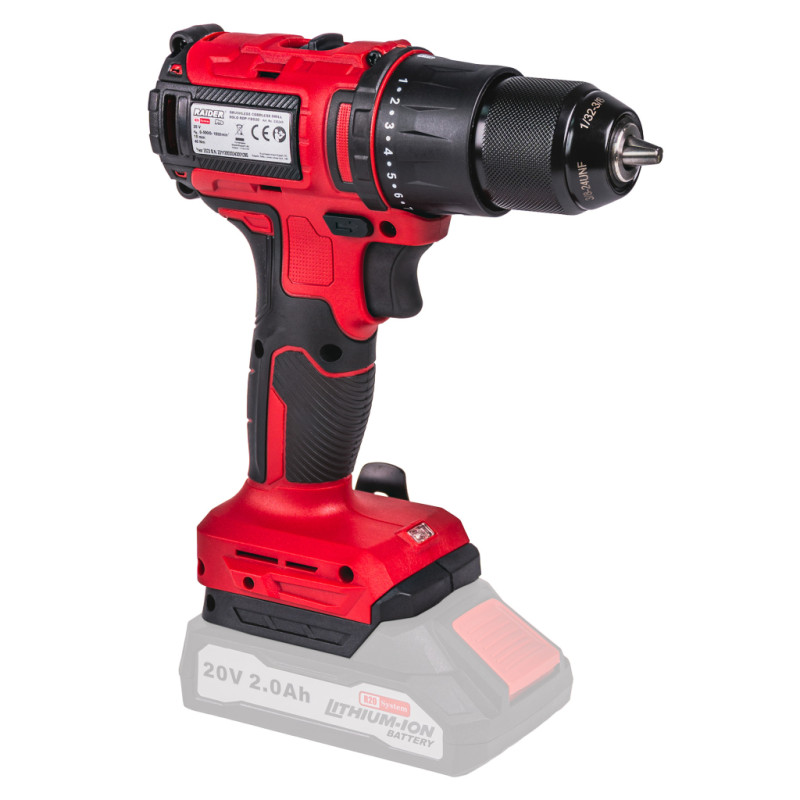 030243 RAIDER RDP-YBD20 Masina de gaurit si insurubat compatibila cu acumulator Li-Ion 20V, 40Nm