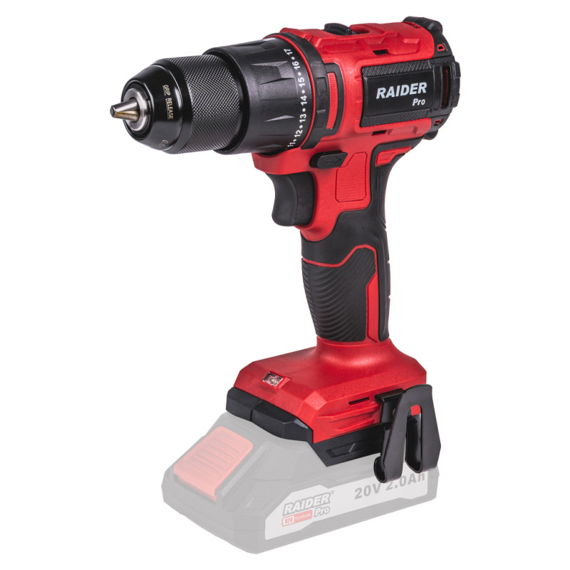 030243 RAIDER RDP-YBD20 Masina de gaurit si insurubat compatibila cu acumulator Li-Ion 20V, 40Nm