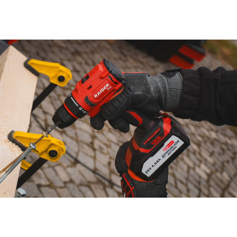 030232 RAIDER RDP-BCD20 Masina de gaurit si insurubat compatibila cu acumulator 20V, 35Nm