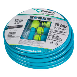 402101 Top Garden Furtun ½" x 15m T+ 4 accesorii