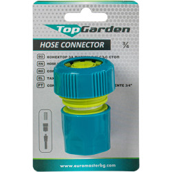 380956 TOPGARDEN Mufa conectoare cu stop, prindere 3/4