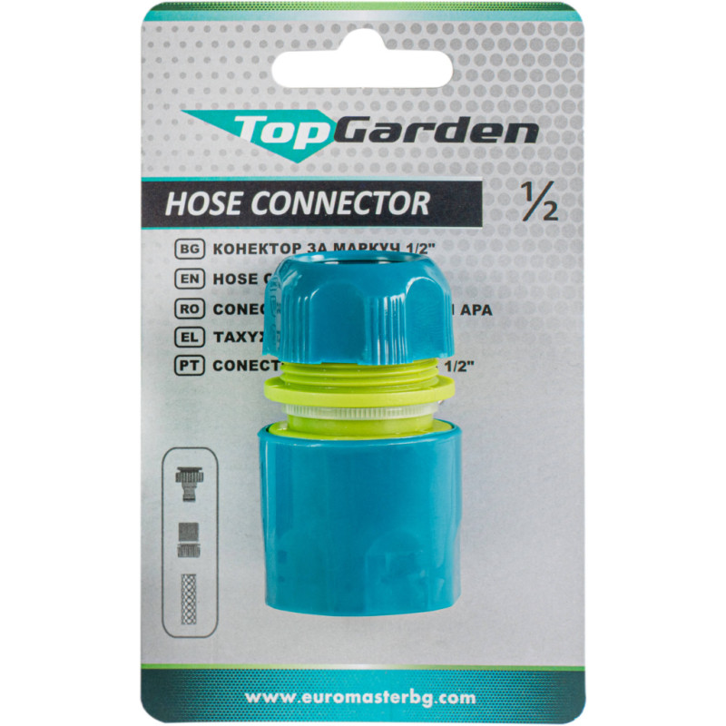380954 TOPGARDEN Mufa conectoare plastic, prindere 1/2