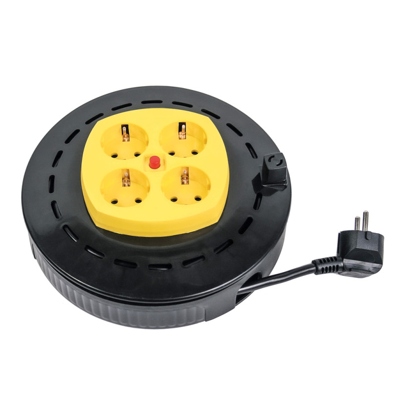 700706 Makalon Prelungitor electric 230 V pe tambur 15 m 4 prize IP20