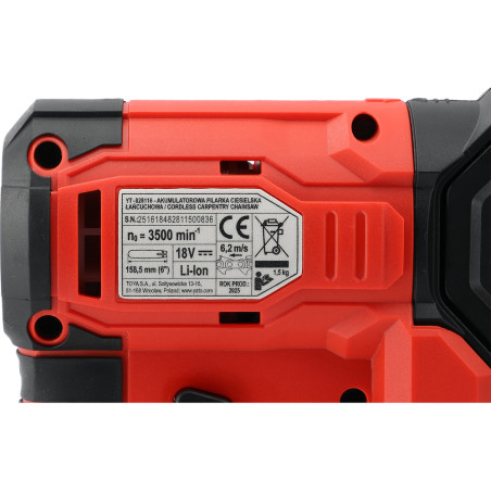 YT-828115 YATO Drujba tamplarie Li-Ion 18V 4Ah,lama 6"(15cm), pas 0.3"