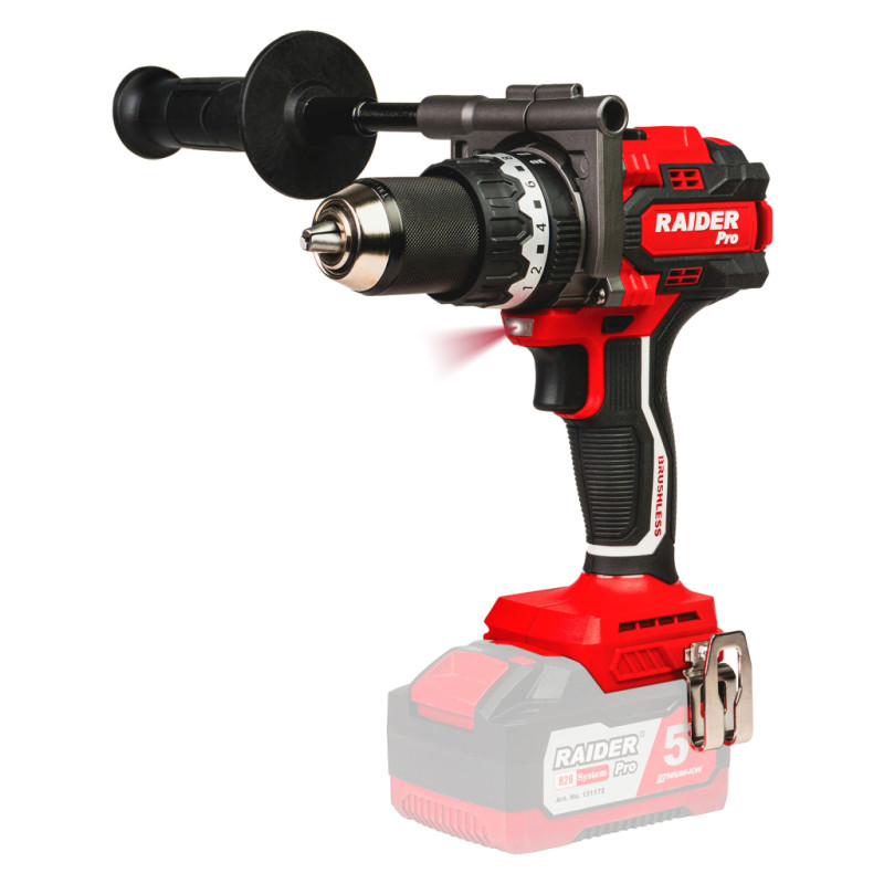 030254 RAIDER RDP-PBID20 Bormasina compatibila cu acumulator Li-Ion 20V, 160Nm