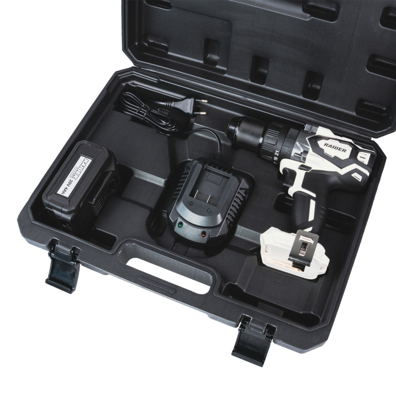 011503 RAIDER RDI-CDB03W Masina de gaurit cu percutie cu acumulator Li-Ion 20V, 4.0 Ah, 155Nm