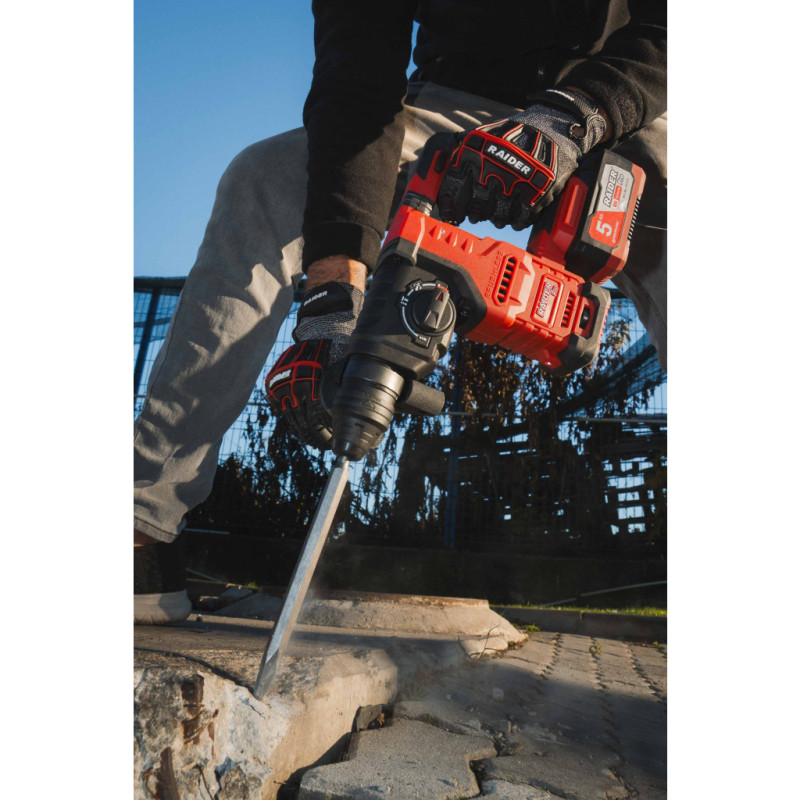 030193 RAIDER RDP-BBRH20 Ciocan rotopercutor compatibil cu acumulator Li-Ion 20V, SDS+, 3J