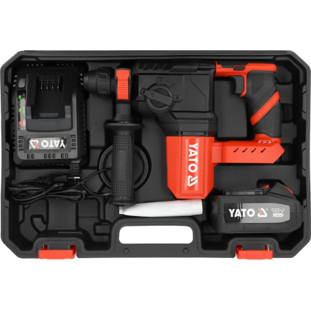 YT-827721 YATO Ciocan rotopercutor cu acumulator Li-Ion 18V, 4.0 Ah, SDS+