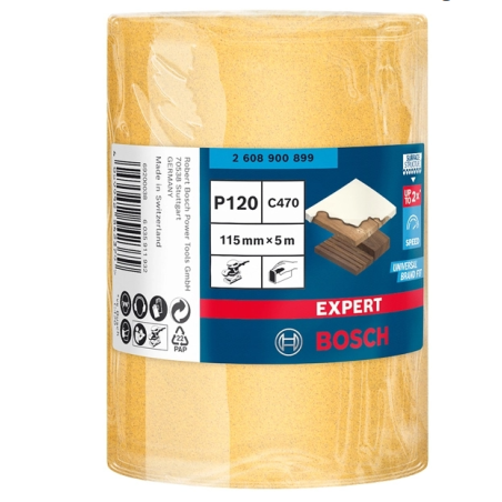 2608900899 BOSCH Rola abraziva, 115 mmx5 m, granulatie 120