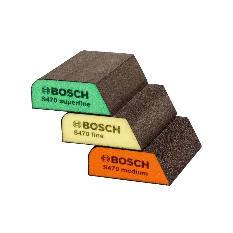 2608621252 BOSCH Set de 3 bureti abrazivi,97x69x26mm, granulatie mixta