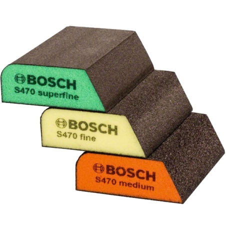 2608621252 BOSCH Set de 3 bureti abrazivi,97x69x26mm, granulatie mixta