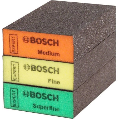 2608901175 BOSCH Set de 3 bureti abrazivi, 69x97x26 mm, granulatie mixta