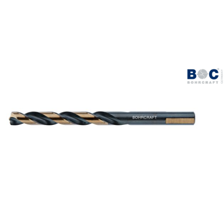 12010300250 BOHRCRAFT Burghiu cilindric scurt, metal DIN 338, rectificat, varf centrare, 2.50 mm