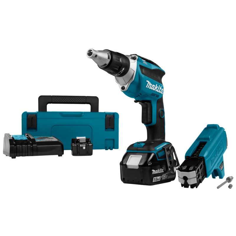 DFS452AJX2 MAKITA Bormasina Li-Ion 18 V, 2 Ah cu alimentator suruburi