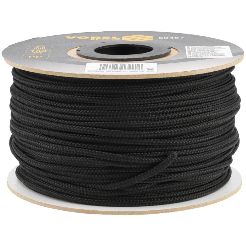 69467 VOREL Cordelina PP 5 mm, 100 m, negru