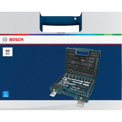 1600A03AD0 BOSCH Set de tubulare de 1/4” + 1/2”, 80 piese