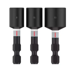 2608521U64 BOSCH Set 3 chei tubulare PRO Impact cu magnet, 8x50, 10x50, 13x50 mm