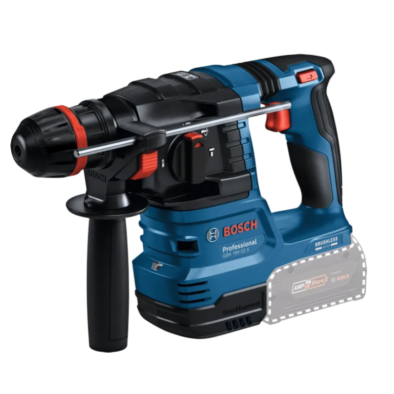 0611924100 BOSCH GBH 18V-22 X Ciocan rotopercutor compatibil cu Li-Ion 18V, SDS+, Cilindric, HEX