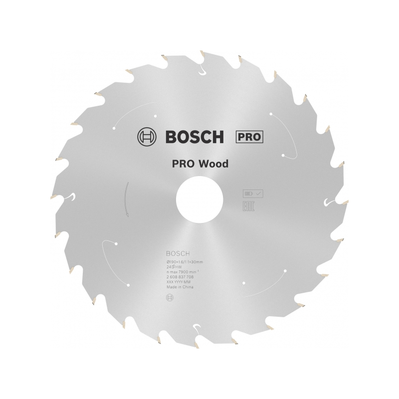 BOSCH Panza fierastrau circular, lemn, 190x30x1.6 mm, 24 dinti
